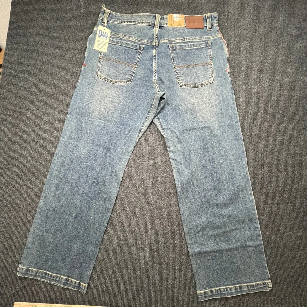 prAna Mens 36x30 Straight Leg Jeans NWT Medium Wash Blue Denim Outdoor Pants